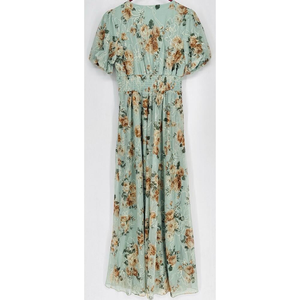 Baltic Born Ardley Maxi Dress M Sage Floral Embroidered Wedding Guest NWT - Picture 3 of 6